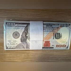 Novelty 100 Dollar Bill Stack
Fake money